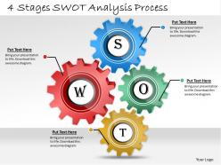 1013 busines ppt diagram 4 stages swot analysis process powerpoint template