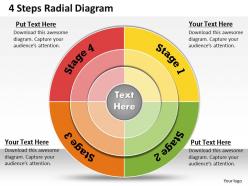 1013 Busines Ppt diagram 4 Steps Radial Diagram Powerpoint Template