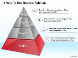 1013 busines ppt diagram 4 steps to find business solution powerpoint template