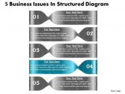 1013 busines ppt diagram 5 business issues in structured diagram powerpoint template