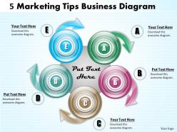 1013 Busines Ppt diagram 5 Marketing Tips Business Diagram Powerpoint Template