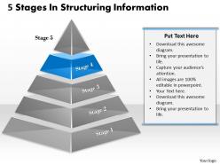 1013 busines ppt diagram 5 stages in structuring information powerpoint template