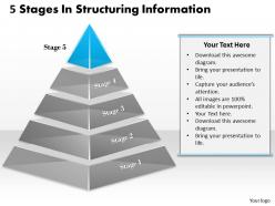 1013 busines ppt diagram 5 stages in structuring information powerpoint template