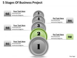 1013 busines ppt diagram 5 stages of business project powerpoint template