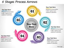 1013 busines ppt diagram 5 stages process arrows powerpoint template