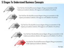 1013 busines ppt diagram 5 stages to understand business concepts powerpoint template