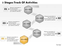 1013 busines ppt diagram 5 stages track of activities powerpoint template
