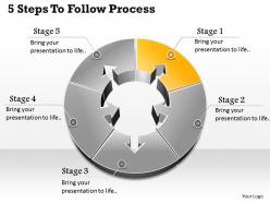 1013 busines ppt diagram 5 steps to follow process powerpoint template
