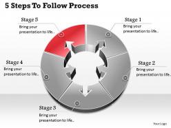 1013 busines ppt diagram 5 steps to follow process powerpoint template