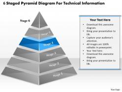 25318129 style layered pyramid 6 piece powerpoint presentation diagram infographic slide