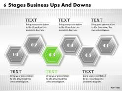 1013 busines ppt diagram 6 stages business ups and downs powerpoint template