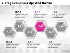 1013 busines ppt diagram 6 stages business ups and downs powerpoint template