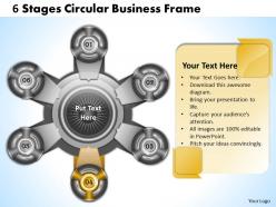 1013 busines ppt diagram 6 stages circular business frame powerpoint template