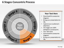 1013 busines ppt diagram 6 stages cocentric process powerpoint template