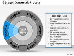 1013 busines ppt diagram 6 stages cocentric process powerpoint template