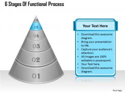 1013 busines ppt diagram 6 stages of functional process powerpoint template