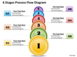 1013 Busines Ppt diagram 6 Stages Process Flow Diagram Powerpoint Template
