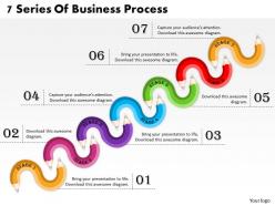1013 busines ppt diagram 7 series of business process powerpoint template