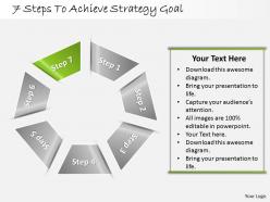 1013 busines ppt diagram 7 steps to achieve strategy goal powerpoint template