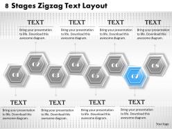 1013 busines ppt diagram 8 stages zigzag text layout powerpoint template