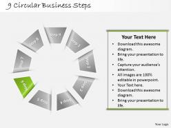 43300203 style division non-circular 9 piece powerpoint presentation diagram infographic slide