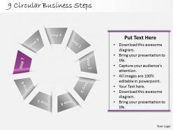 1013 busines ppt diagram 9 circular business steps powerpoint template