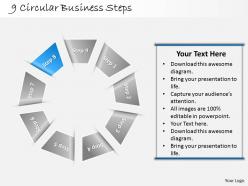 1013 busines ppt diagram 9 circular business steps powerpoint template