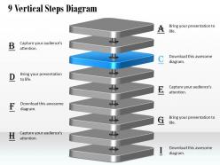 1013 busines ppt diagram 9 vertical steps diagram powerpoint template