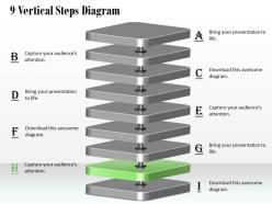 1013 busines ppt diagram 9 vertical steps diagram powerpoint template