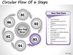 1013 busines ppt diagram circular flow of 6 steps powerpoint template