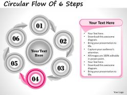 1013 busines ppt diagram circular flow of 6 steps powerpoint template