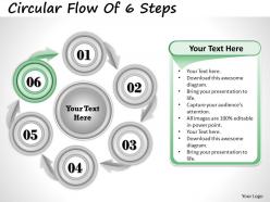1013 busines ppt diagram circular flow of 6 steps powerpoint template