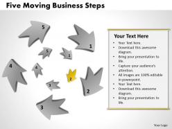 1013 busines ppt diagram five moving business steps powerpoint template