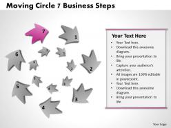 1013 busines ppt diagram moving circle 7 business steps powerpoint template