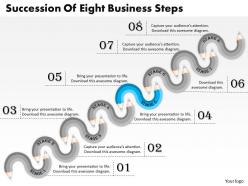 1013 busines ppt diagram succession of eight business steps powerpoint template