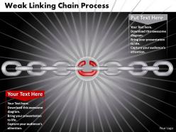 1013 Busines Ppt diagram Weak Linking Chain Process Powerpoint Template