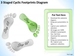 1013 business plan 3 staged cyclic footprints diagram powerpoint templates ppt backgrounds for slides