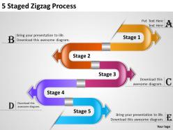 35517250 style circular zig-zag 5 piece powerpoint presentation diagram infographic slide