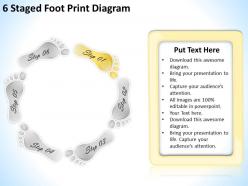 1013 business plan 6 staged foot print diagram powerpoint templates ppt backgrounds for slides