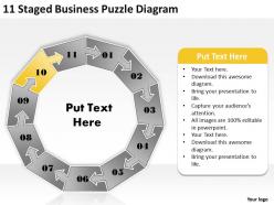 1013 business plan outline 11 staged puzzle diagram powerpoint templates ppt backgrounds for slides