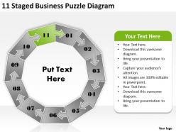 1013 business plan outline 11 staged puzzle diagram powerpoint templates ppt backgrounds for slides