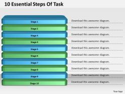 1013 business ppt diagram 10 essential steps of task powerpoint template