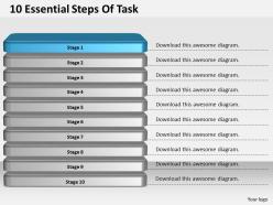 1013 business ppt diagram 10 essential steps of task powerpoint template