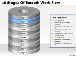 1013 business ppt diagram 10 stages of smooth work flow powerpoint template