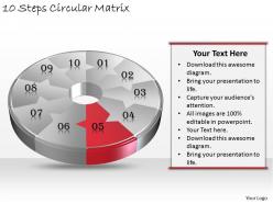 1013 business ppt diagram 10 steps circular matrix powerpoint template