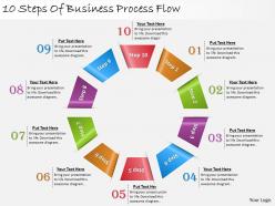 1013 business ppt diagram 10 steps of business process flow powerpoint template
