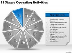 1013 business ppt diagram 11 stages operating activities powerpoint template