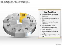42258410 style division pie-donut 11 piece powerpoint presentation diagram infographic slide