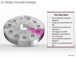 1013 business ppt diagram 11 steps circular design powerpoint template