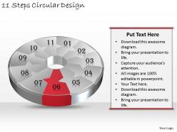 42258410 style division pie-donut 11 piece powerpoint presentation diagram infographic slide